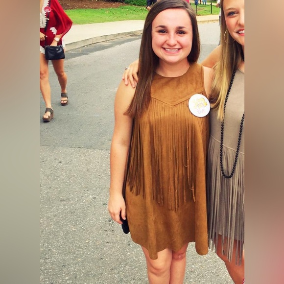 Karlie Dresses & Skirts - Fringe Suede Dress